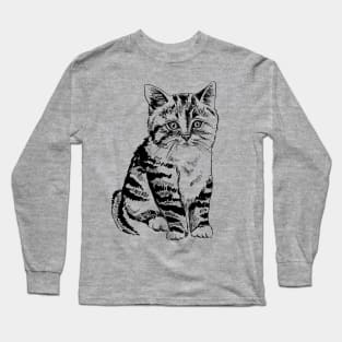 striped kitten Long Sleeve T-Shirt